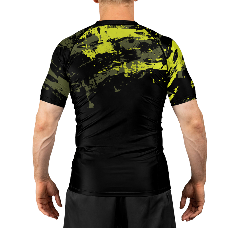 Rashninja Paint Streak Camouflage Men's Short Sleeve Rash Guard