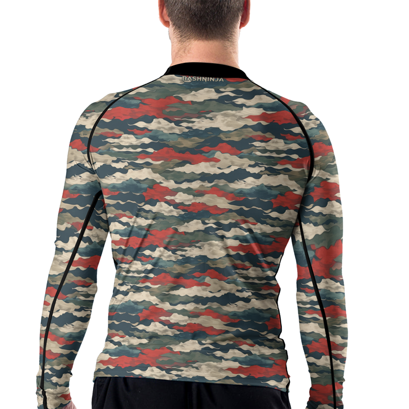 Rashninja Swiss Army Alpenflage Men's Long Sleeve Rash Guard