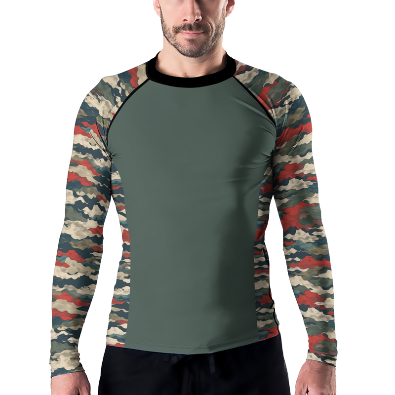 Rashninja Swiss Army Alpenflage Men's Long Sleeve Rash Guard