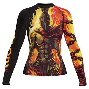 Rashninja Spartan Flame Glory Women's Long Sleeve Rash Guard
