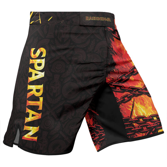 Rashninja Spartan Flame Glory Men's Fight Shorts