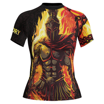 Rashninja Spartan Flame Glory Women's Short Sleeve Rash Guard