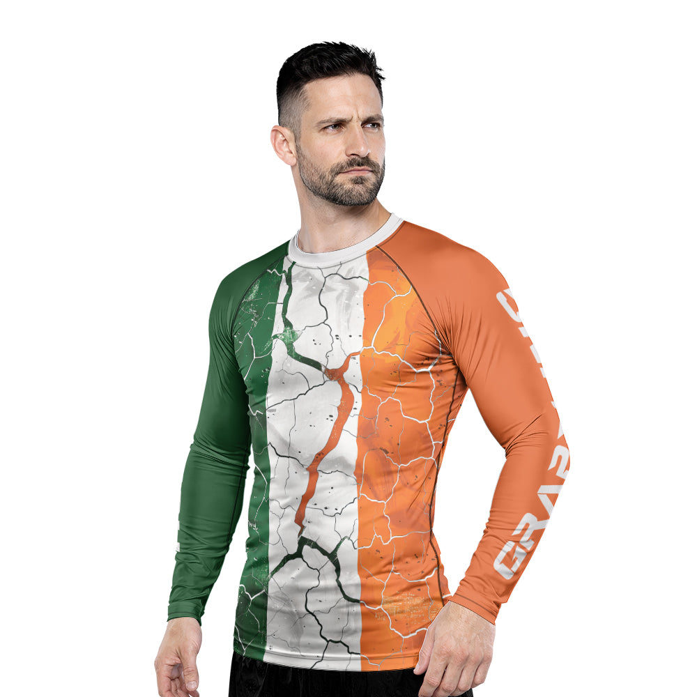 Rashninja Patriot Ireland Flag Men's Long Sleeve Rash Guard