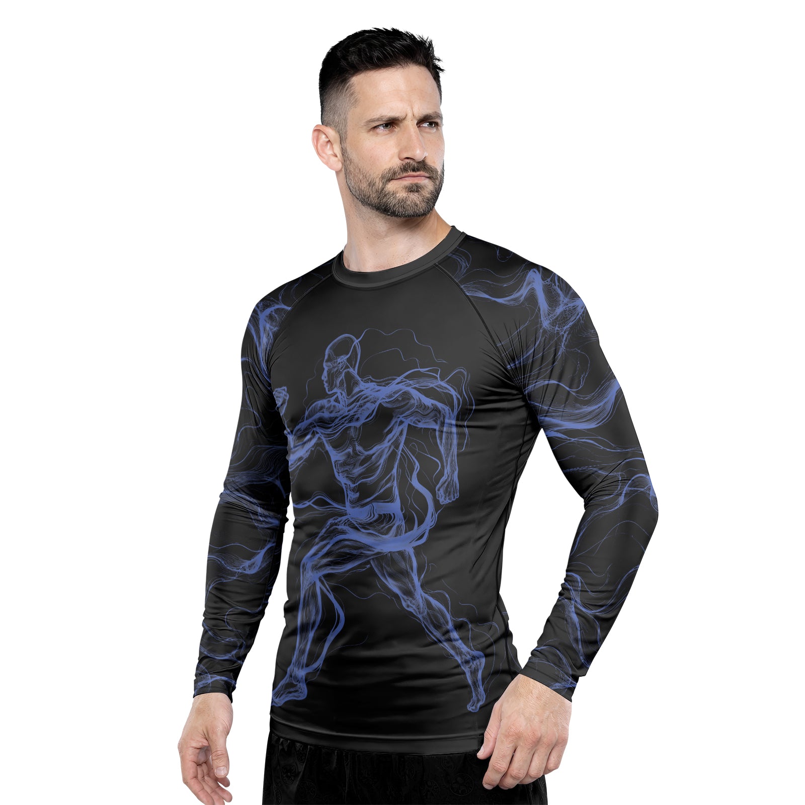 Rashninja Cyber Energy Motion Men's Long Sleeve Rash Guard