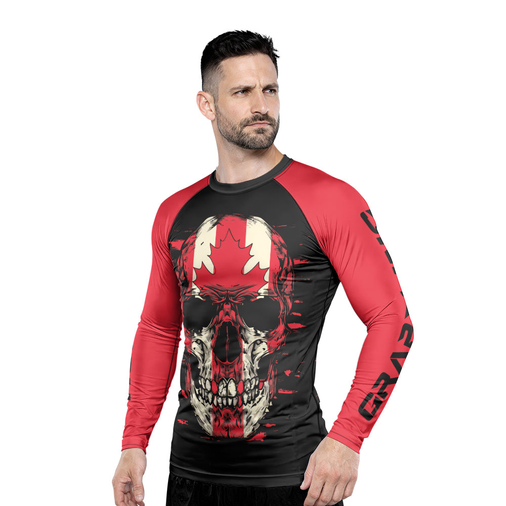 Rashninja Patriot Canada Flag Men's Long Sleeve Rash Guard