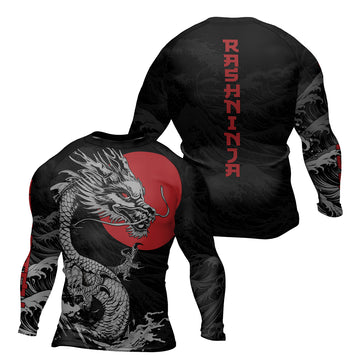 Rashninja Dragon Shadow Men's Long Sleeve Rash Guard