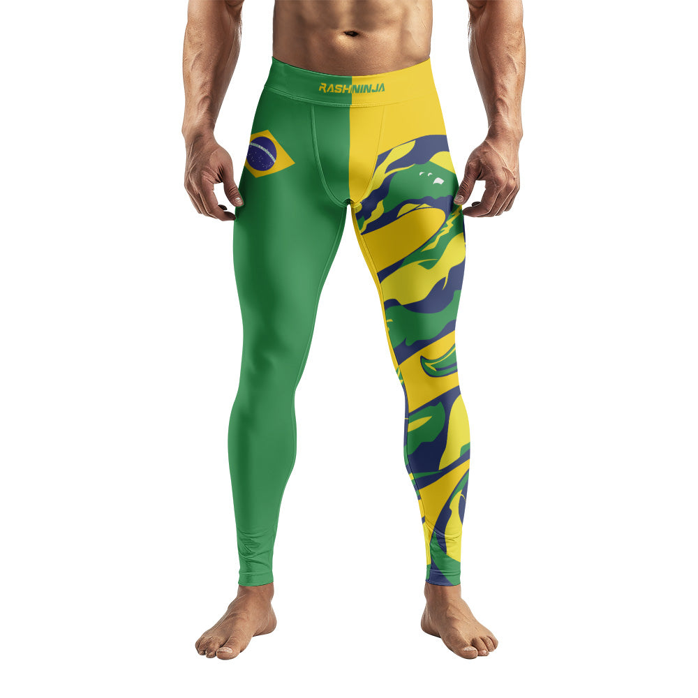 Rashninja Patriot Brazil Flag Men's Spats