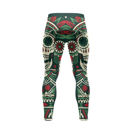 Rashninja Aztec Tribal Skull Mandala Men's Spats