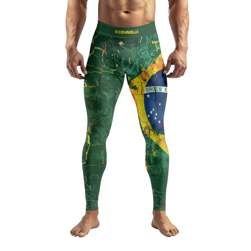 Rashninja Patriot Brazil Flag Men's Spats