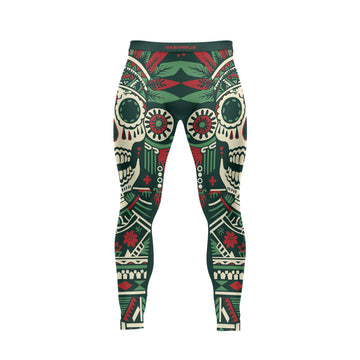 Rashninja Aztec Tribal Skull Mandala Men's Spats