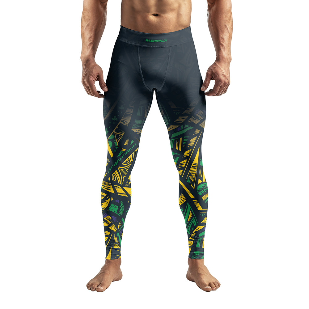 Rashninja Patriot Brazil Flag Men's Spats