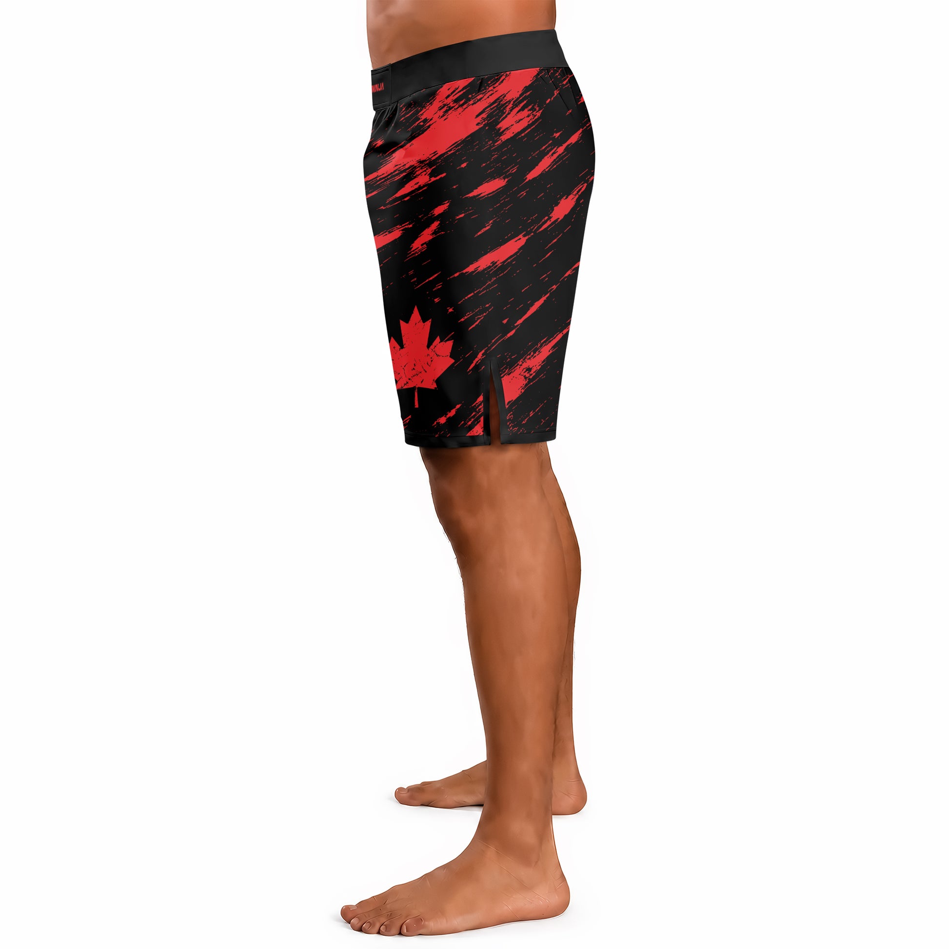 Rashninja Patriot Canada Flag Men's Fight Shorts