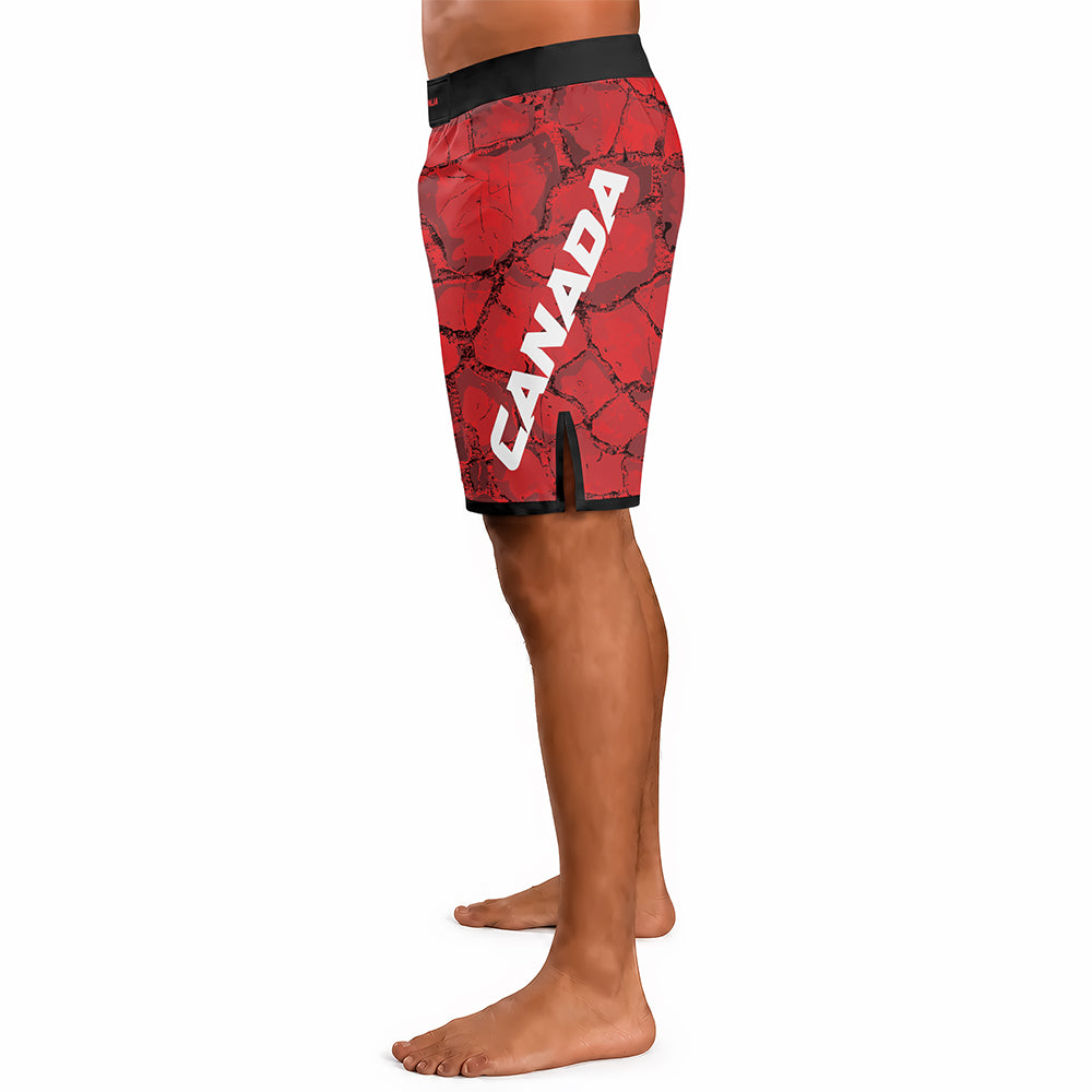 Rashninja Patriot Canada Flag Men's Fight Shorts