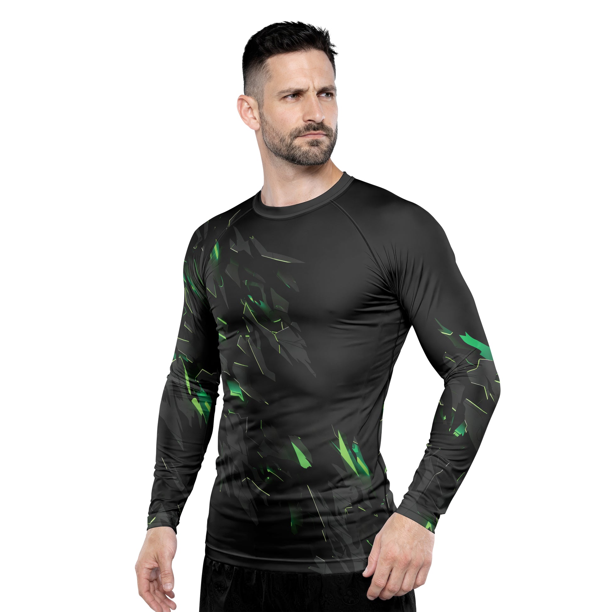 Rashninja Cyber Fracture Men's Long Sleeve Rash Guard