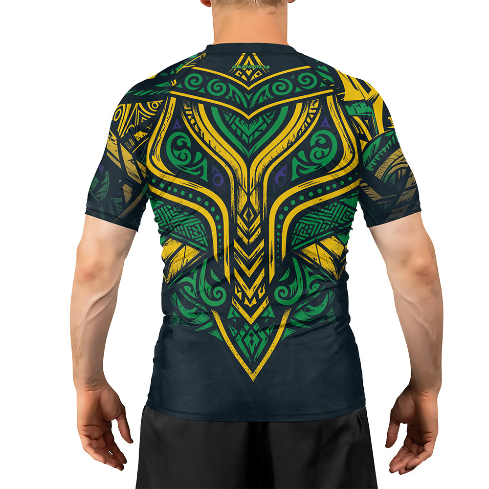 Rashninja Patriot Mexico Flag Men's Short Sleeve Rash Guard