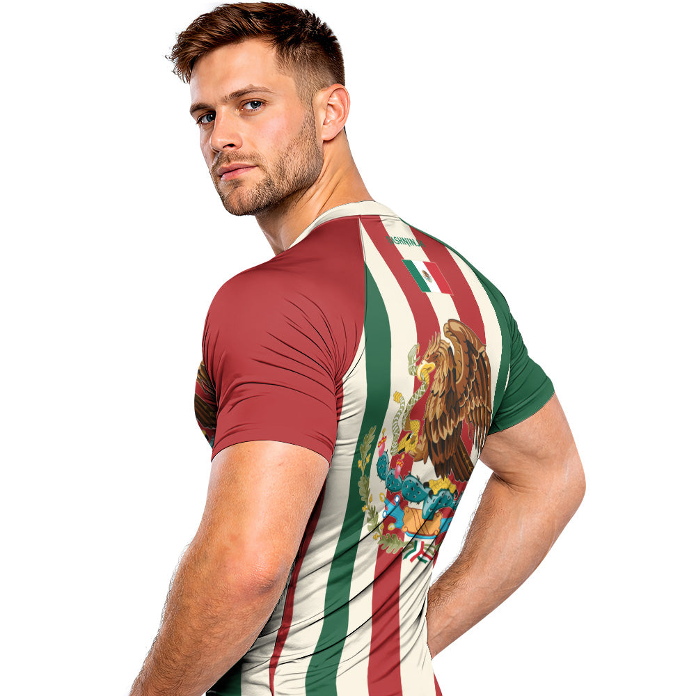 Rashninja Patriot Mexico Flag Men's Short Sleeve Rash Guard