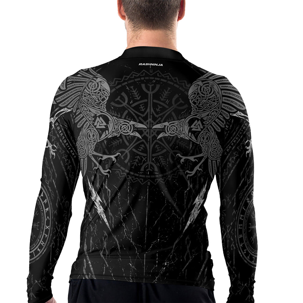 Rashninja Viking Raven Men's Long Sleeve Rash Guard