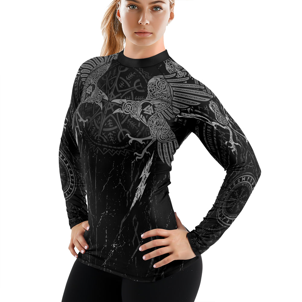 Rashninja Viking Raven Women's Long Sleeve Rash Guard