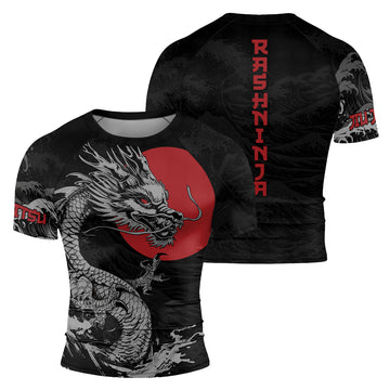Rashninja Dragon Shadow Men's Short Sleeve Rash Guard