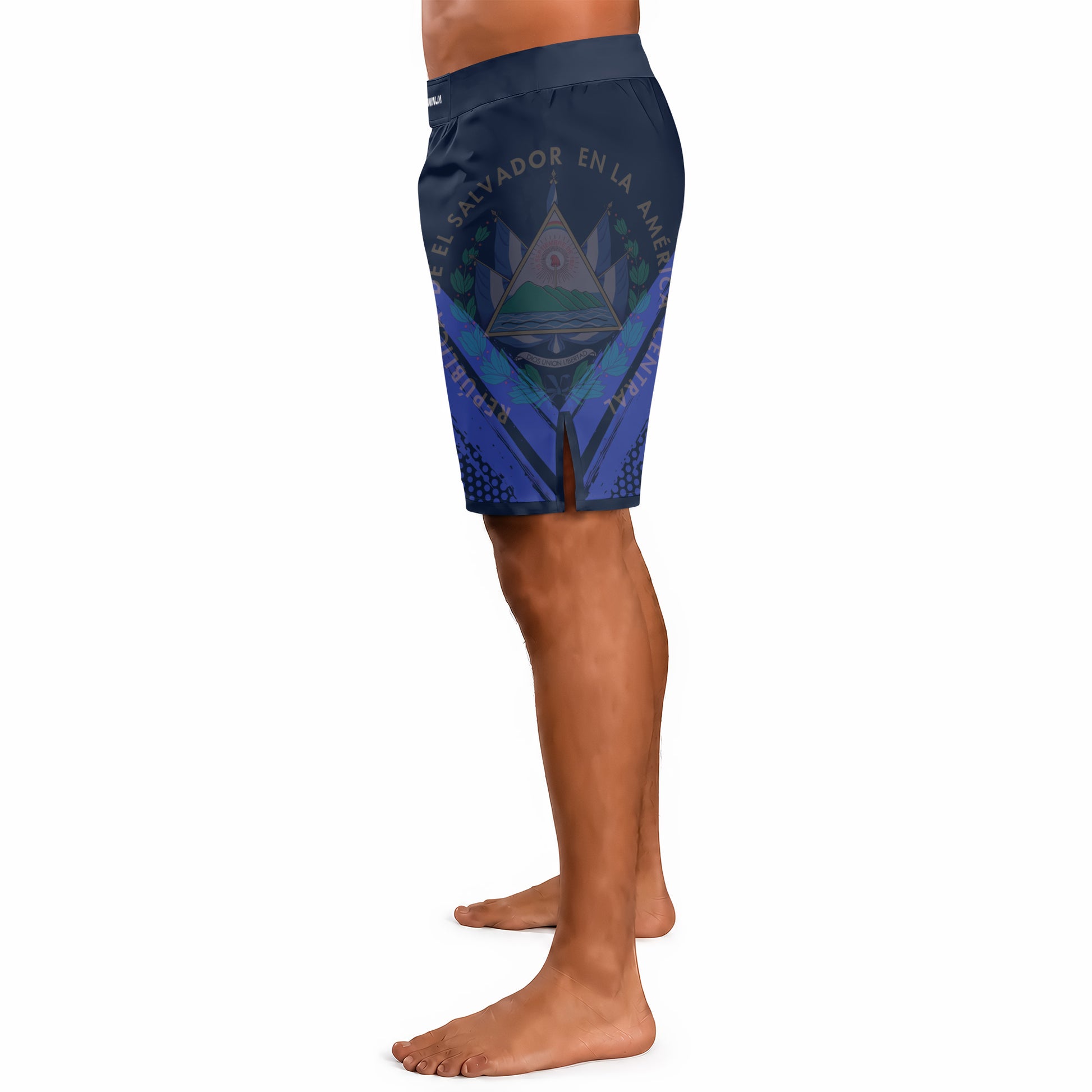 Rashninja Patriot El Salvador Flag Men's Fight Shorts