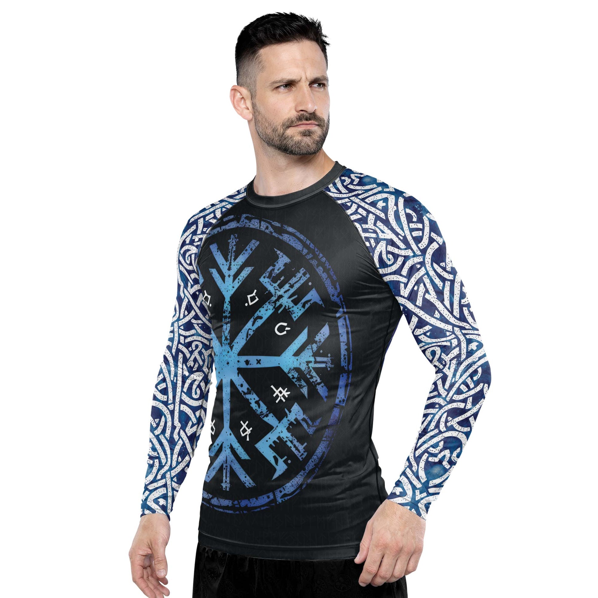 Rashninja Viking Helm of Awe Men's Long Sleeve Rash Guard