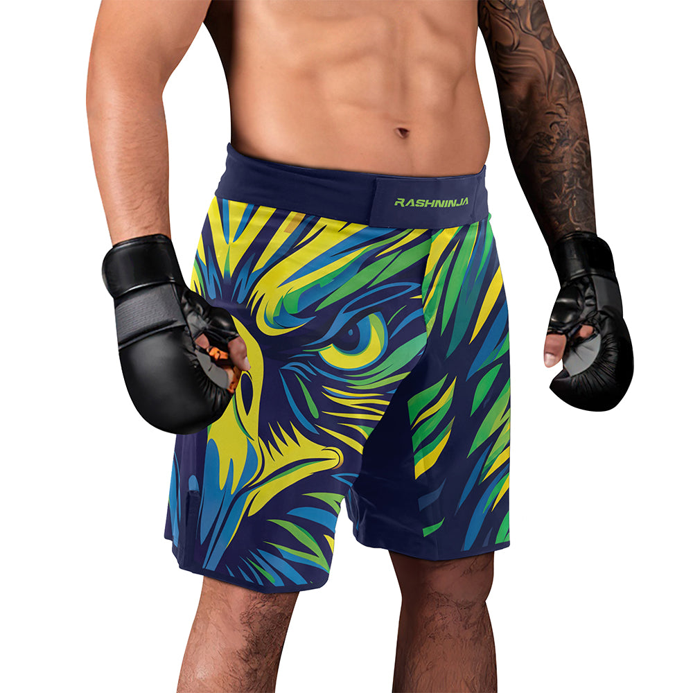 Rashninja Patriot Brazil Flag Men's Fight Shorts