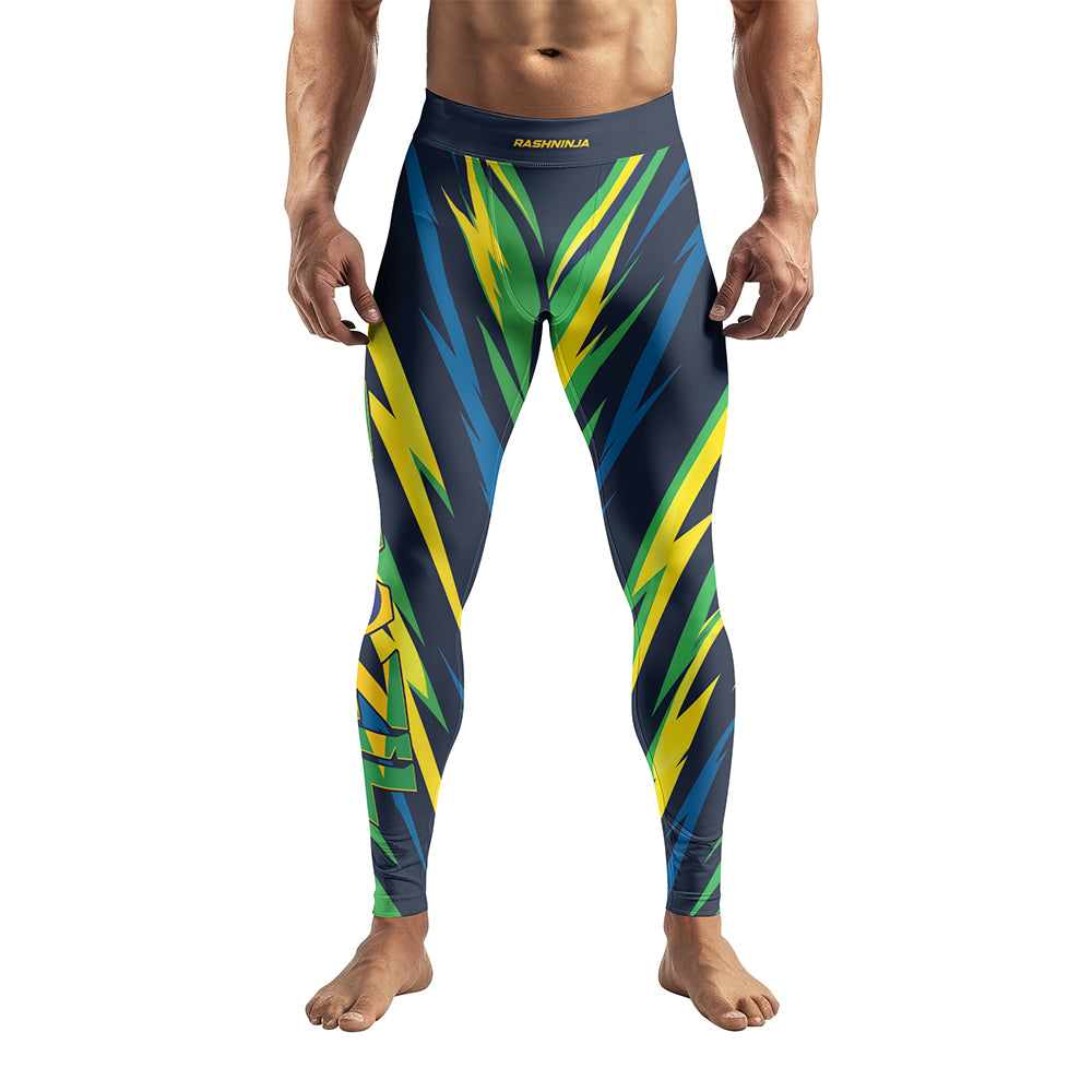 Rashninja Patriot Brazil Flag Men's Spats