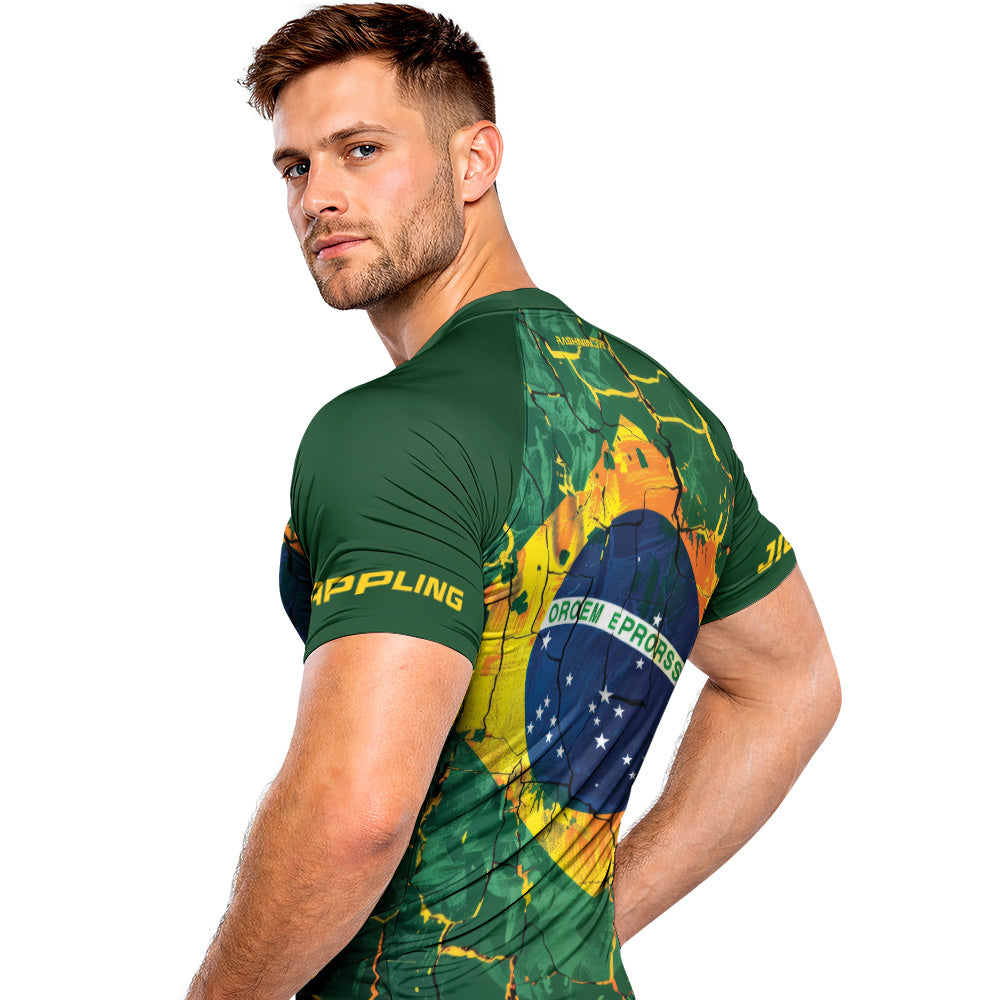 Rashninja Patriot Mexico Flag Men's Short Sleeve Rash Guard