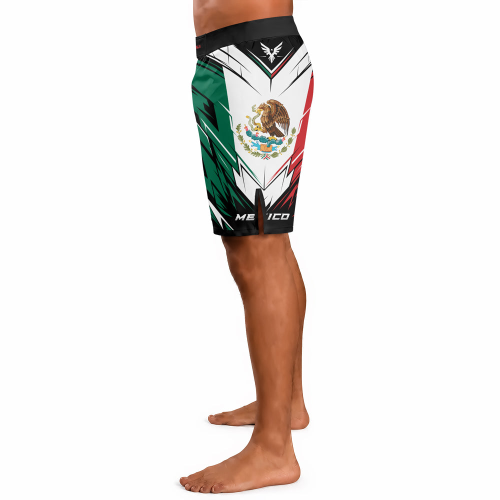 Rashninja Patriot Mexico Flag Men's Fight Shorts