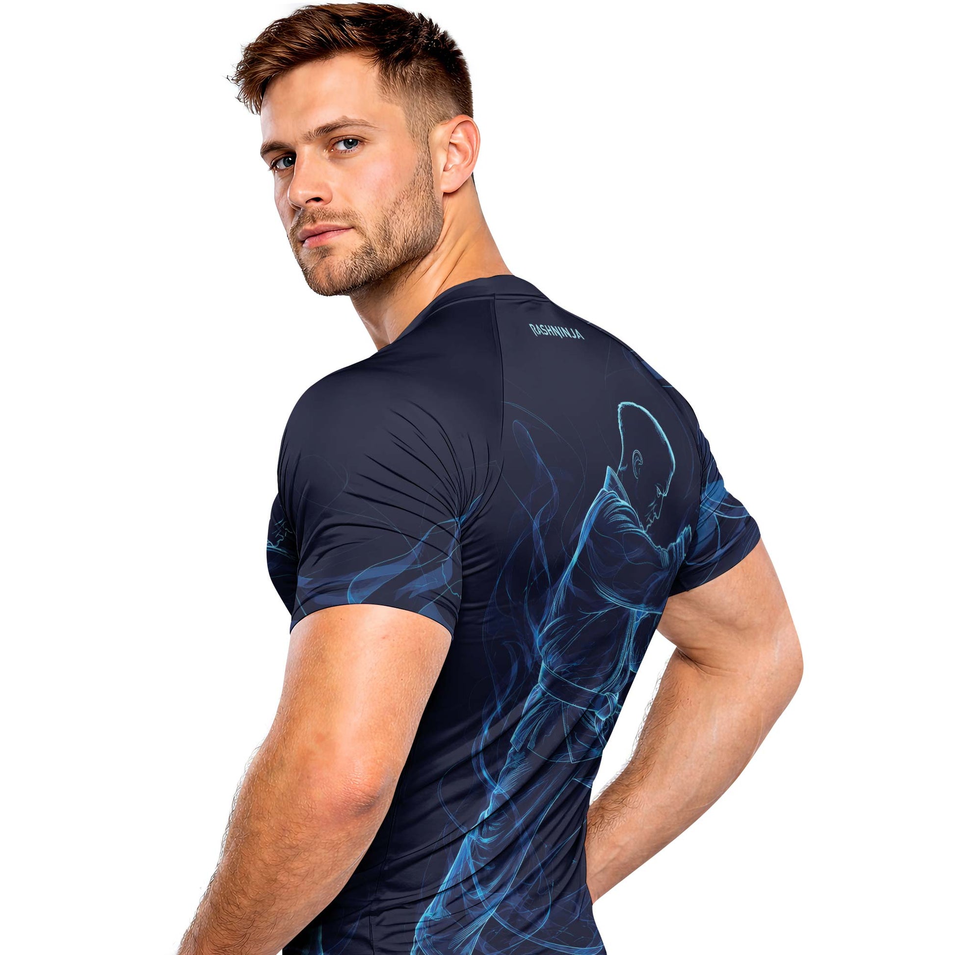 Rashninja Cyber Martial Artist Men's Short Sleeve Rash Guard
