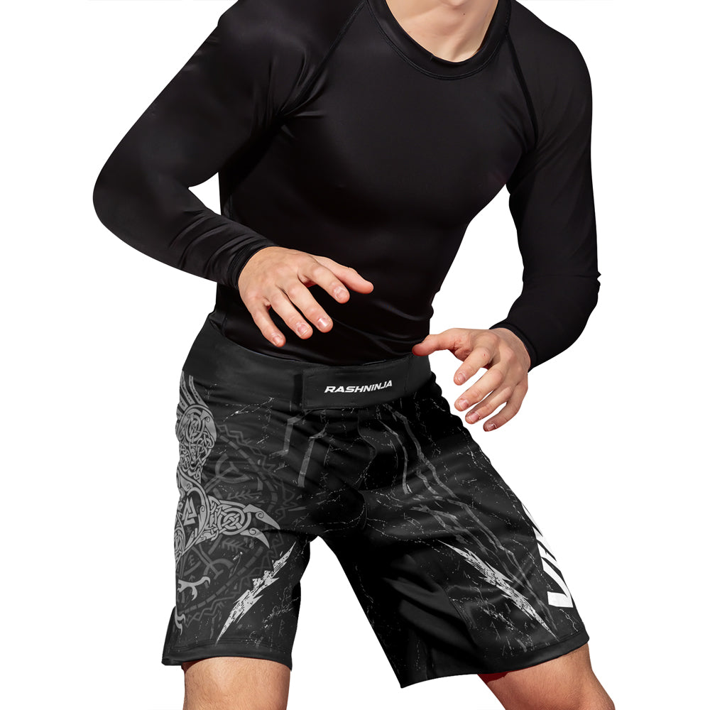 Rashninja Viking Raven Men's Fight Shorts
