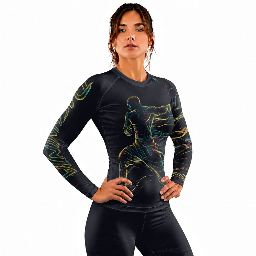 Rashninja Cyber Energy Fighter Women's Long Sleeve Rash Guard