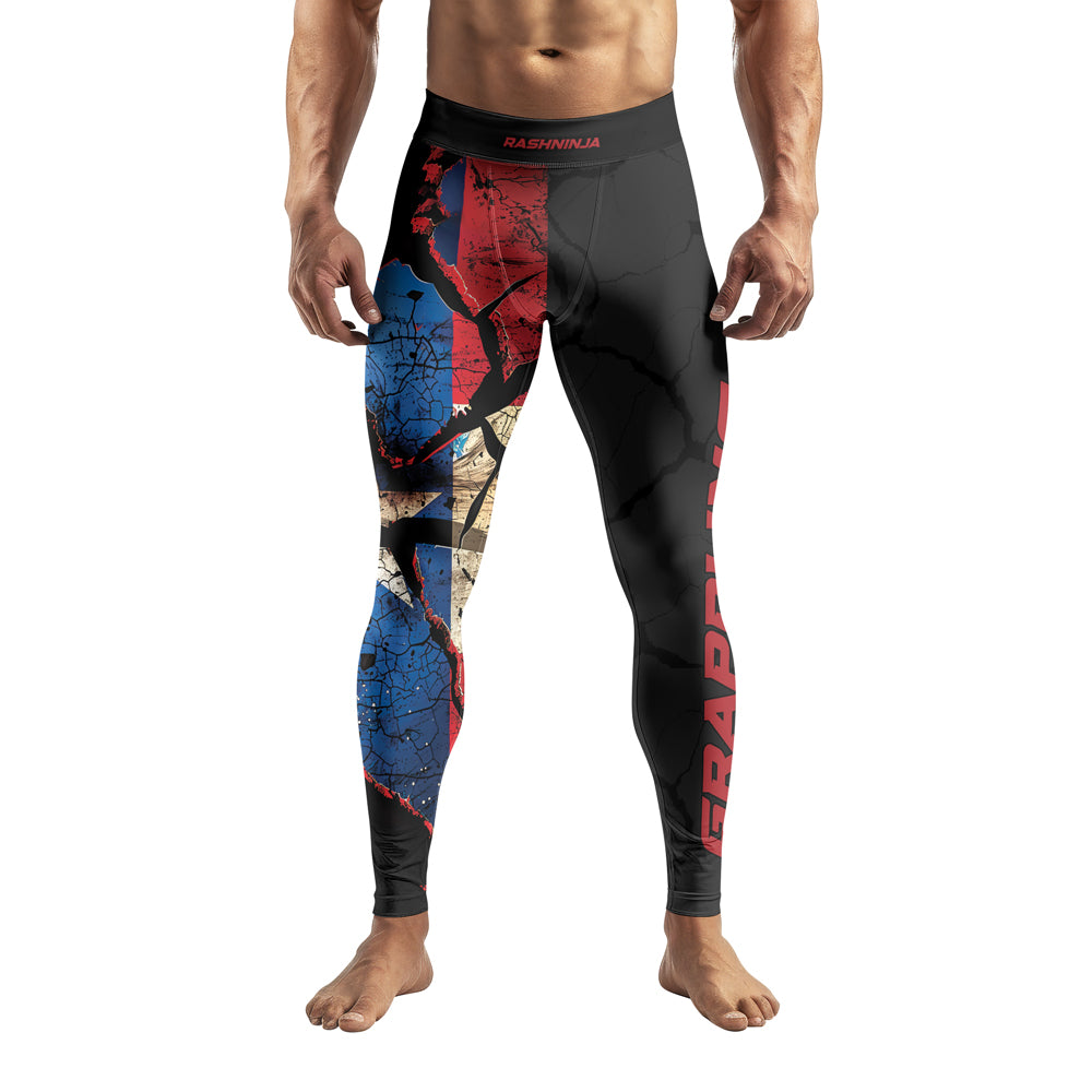 Rashninja Patriot  Puerto Rico Flag Men's Spats