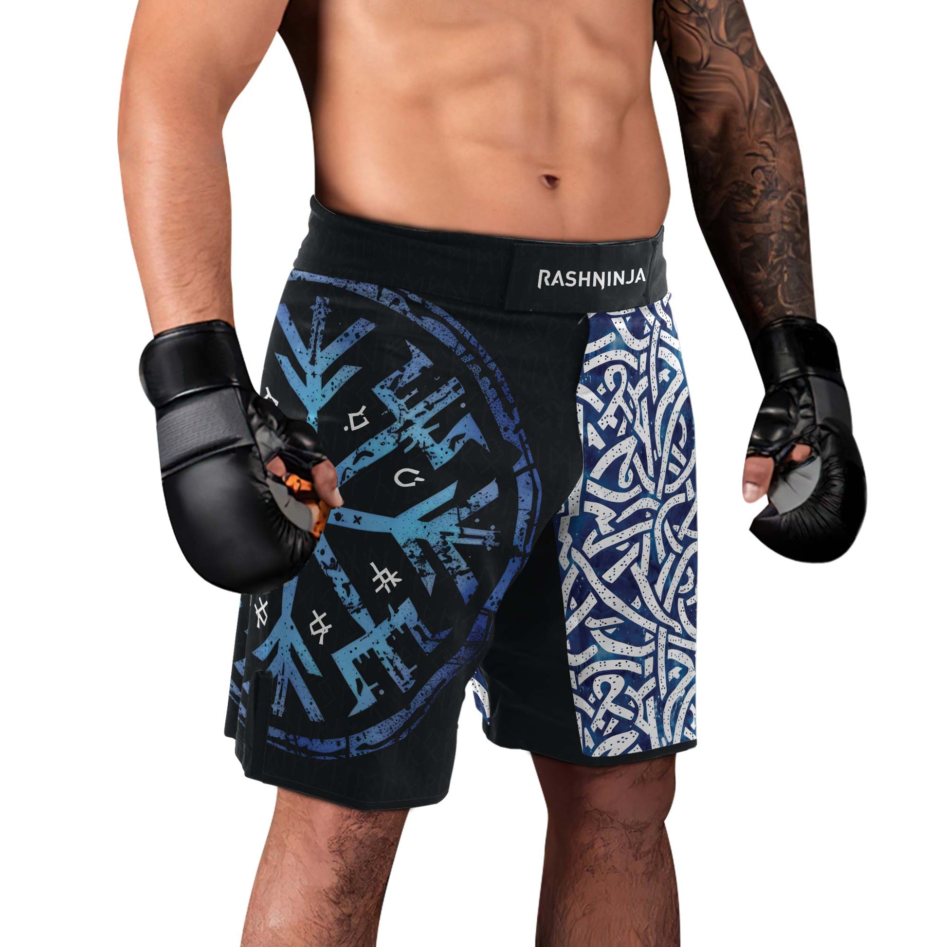 Rashninja Viking Helm of Awe Men's Fight Shorts