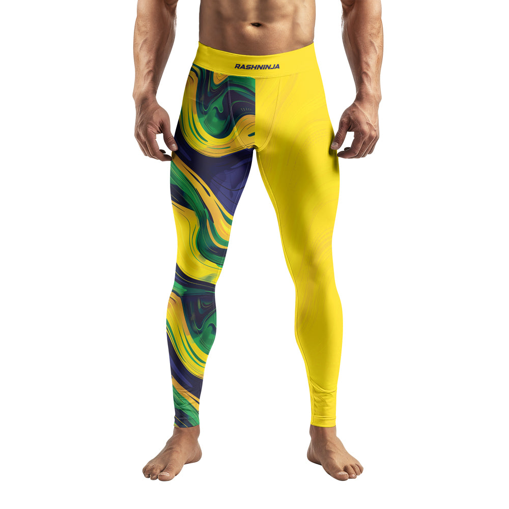 Rashninja Patriot Brazil Flag Men's Spats
