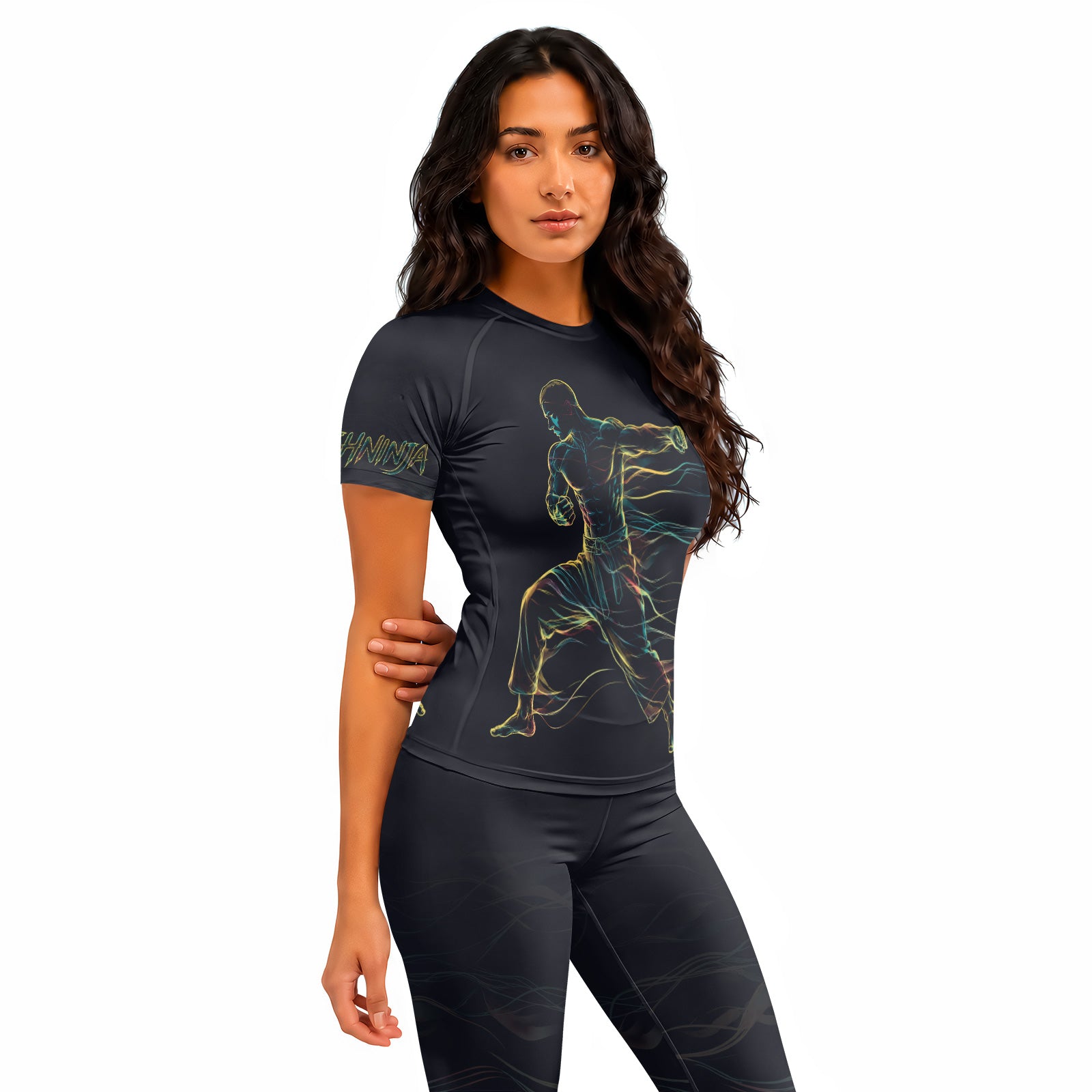 Rashninja Cyber Energy Fighter Women's Short Sleeve Rash Guard