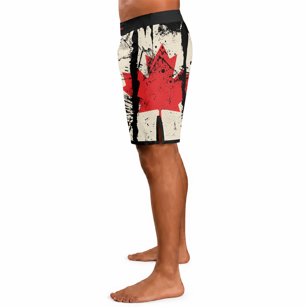 Rashninja Patriot Canada Flag Men's Fight Shorts