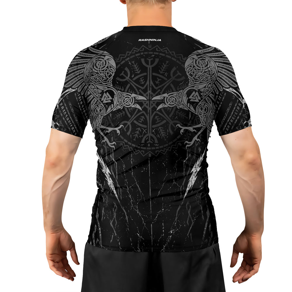 Rashninja Viking Raven Men's Short Sleeve Rash Guard