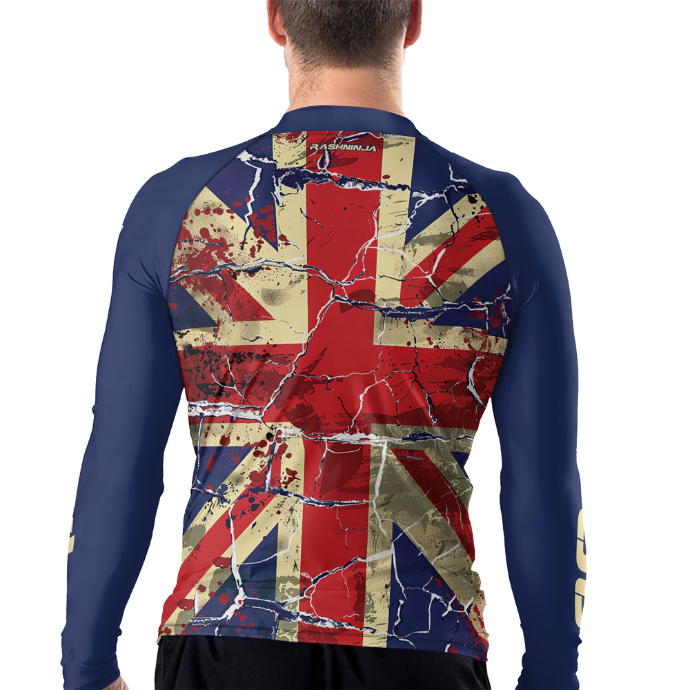 Rashninja United Kingdom Flag Men's Long Sleeve Rash Guard