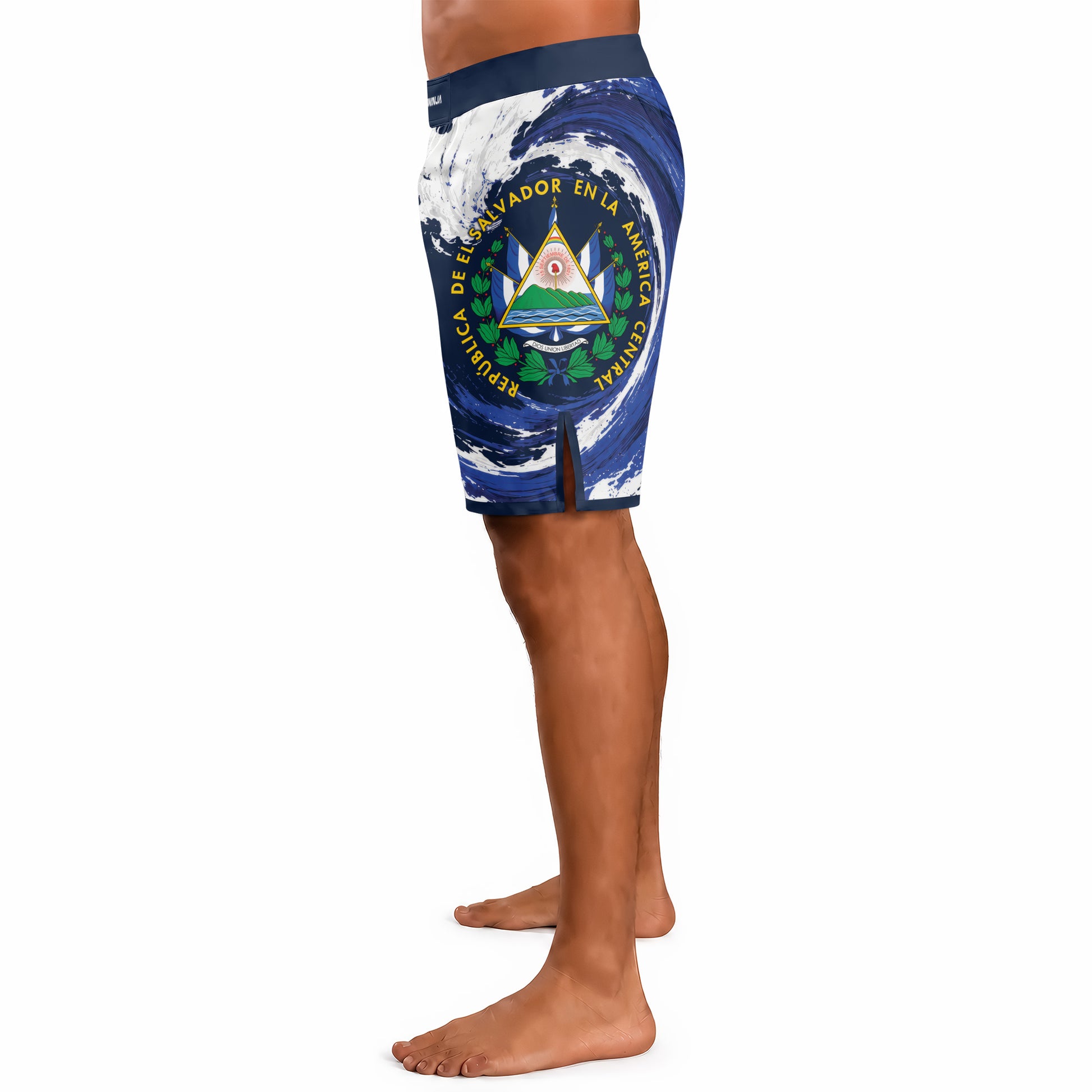 Rashninja Patriot El Salvador Flag Men's Fight Shorts