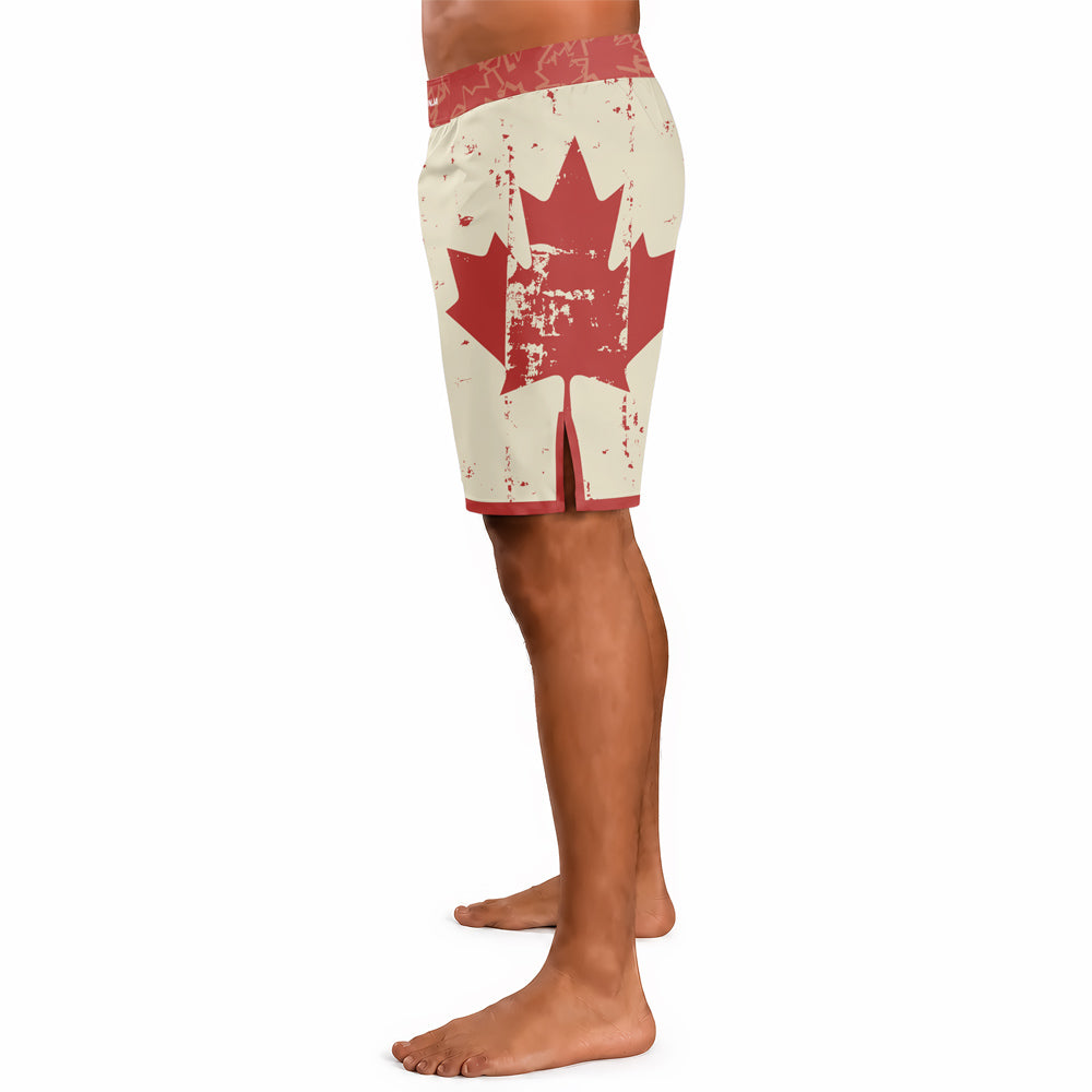 Rashninja Patriot Canada Flag Men's Fight Shorts
