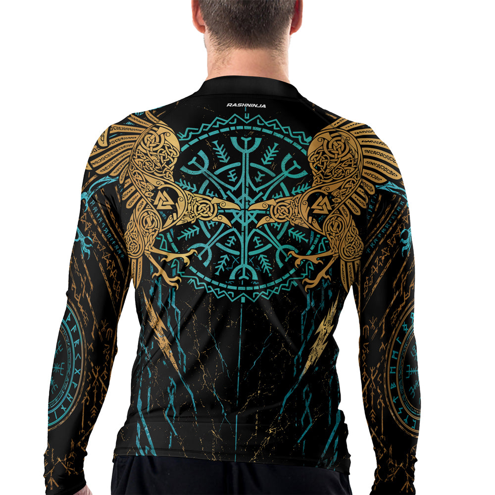 Rashninja Viking Raven Men's Long Sleeve Rash Guard