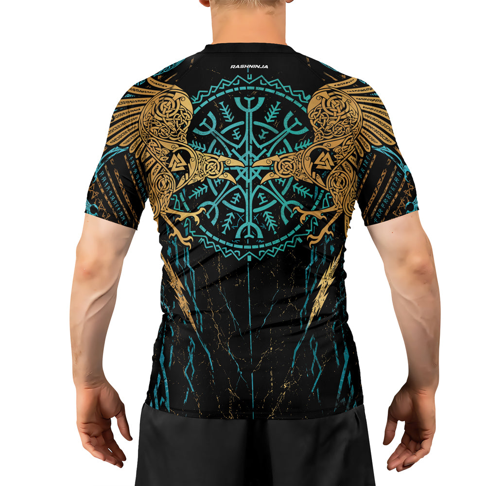 Rashninja Viking Raven Men's Short Sleeve Rash Guard