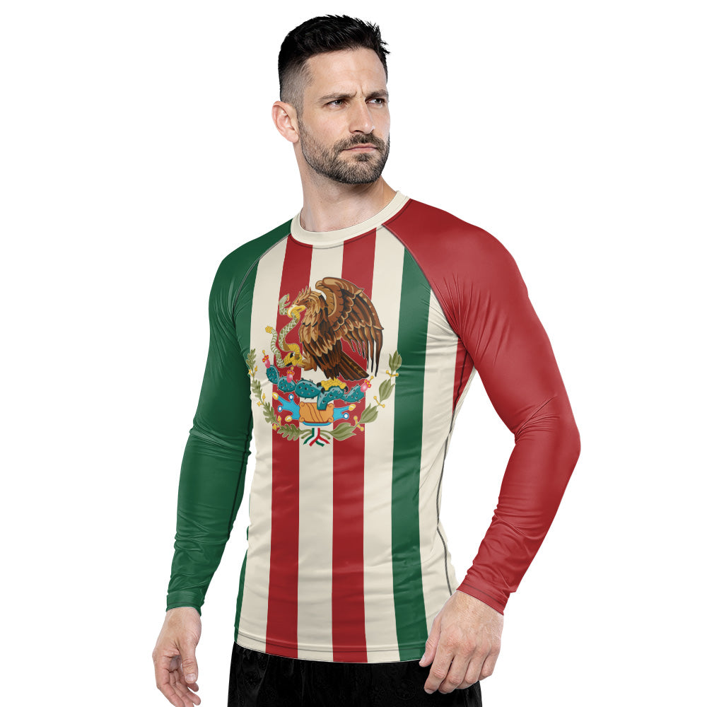 Rashninja Patriot Mexico Flag Men's Long Sleeve Rash Guard