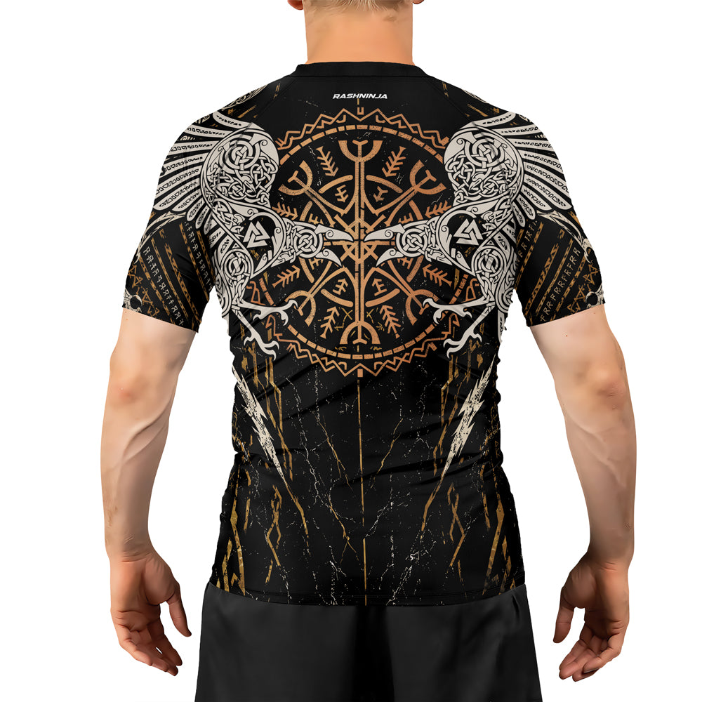 Rashninja Viking Raven Men's Short Sleeve Rash Guard