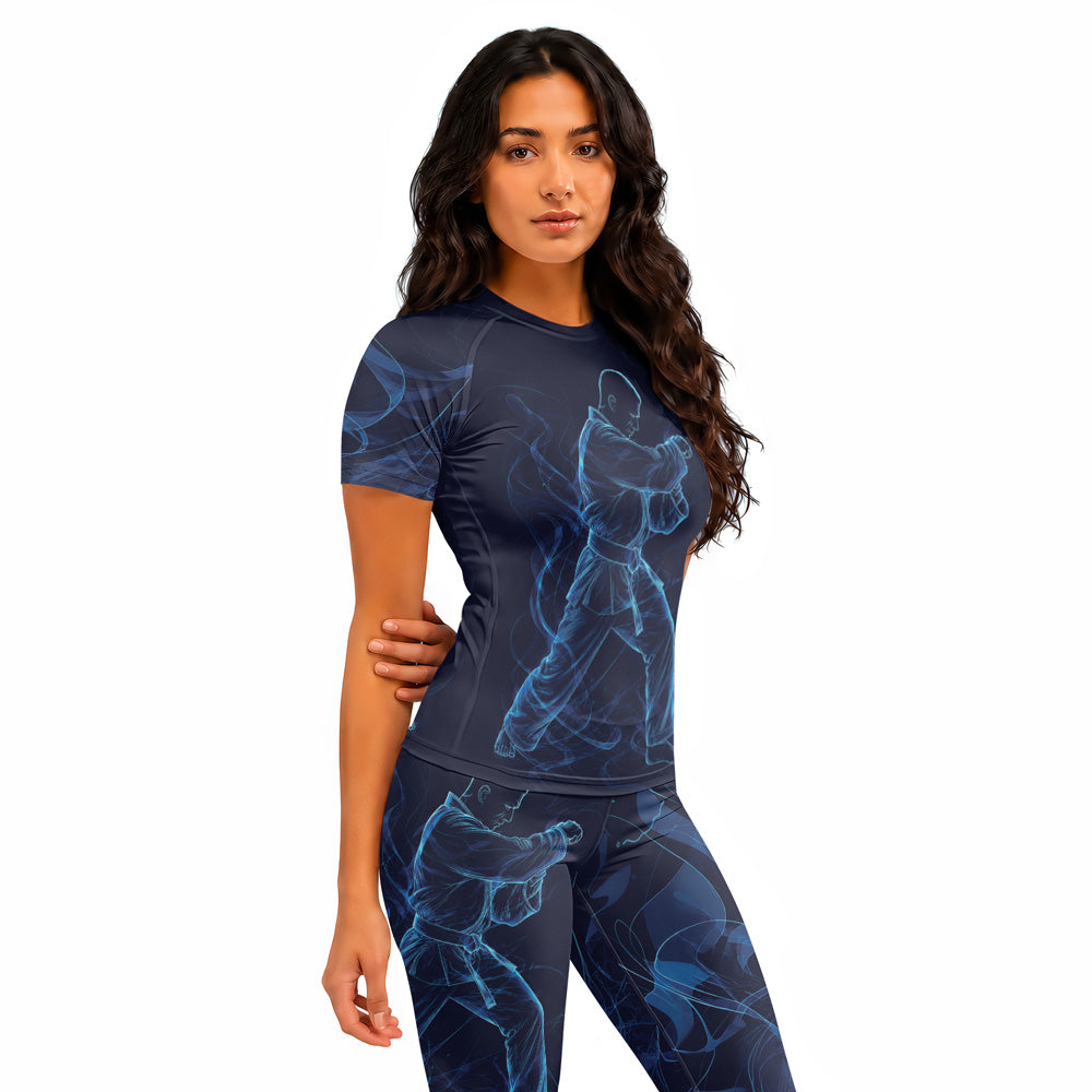 Rashninja Cyber Martial Artist Women's Short Sleeve Rash Guard