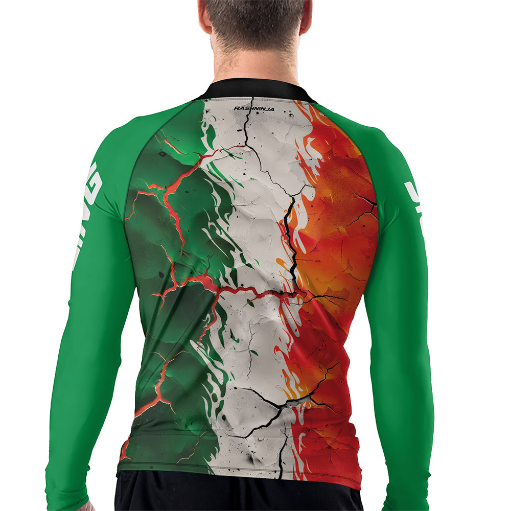Rashninja Patriot Mexico Flag Men's Long Sleeve Rash Guard