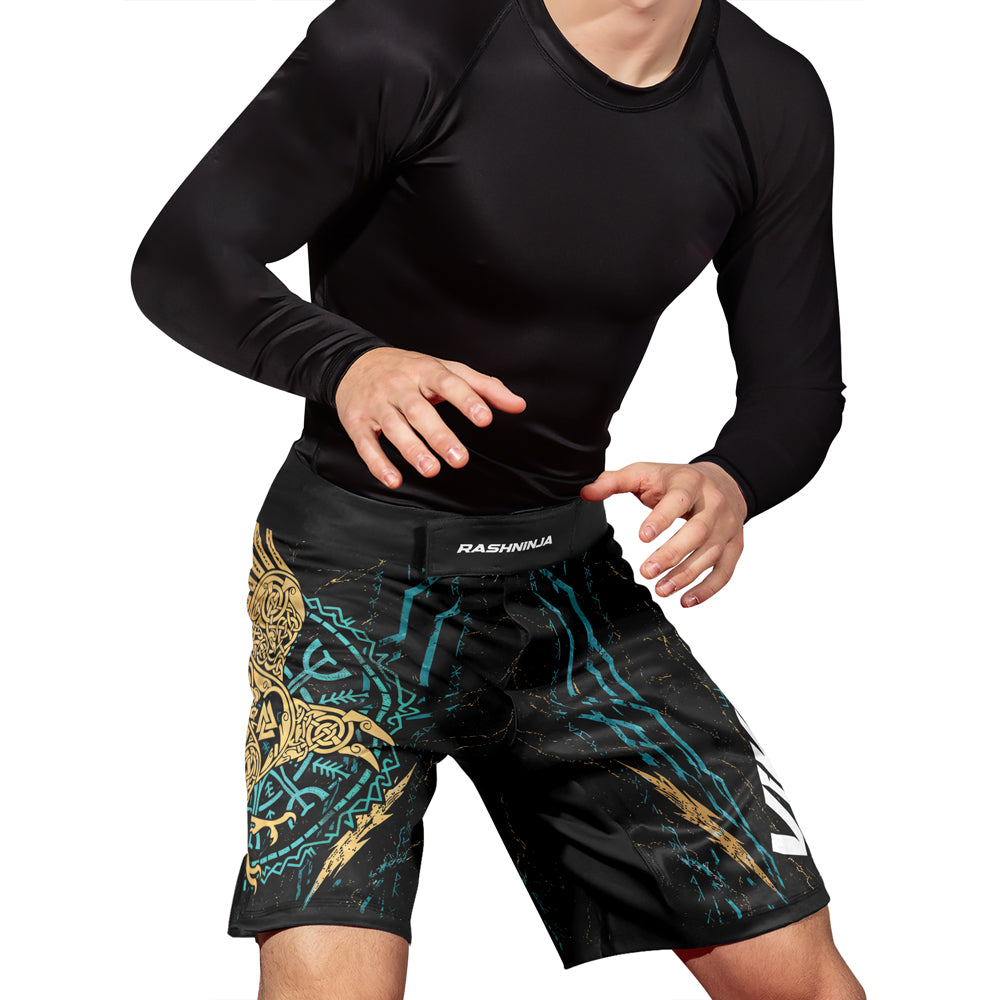 Rashninja Viking Raven Men's Fight Shorts