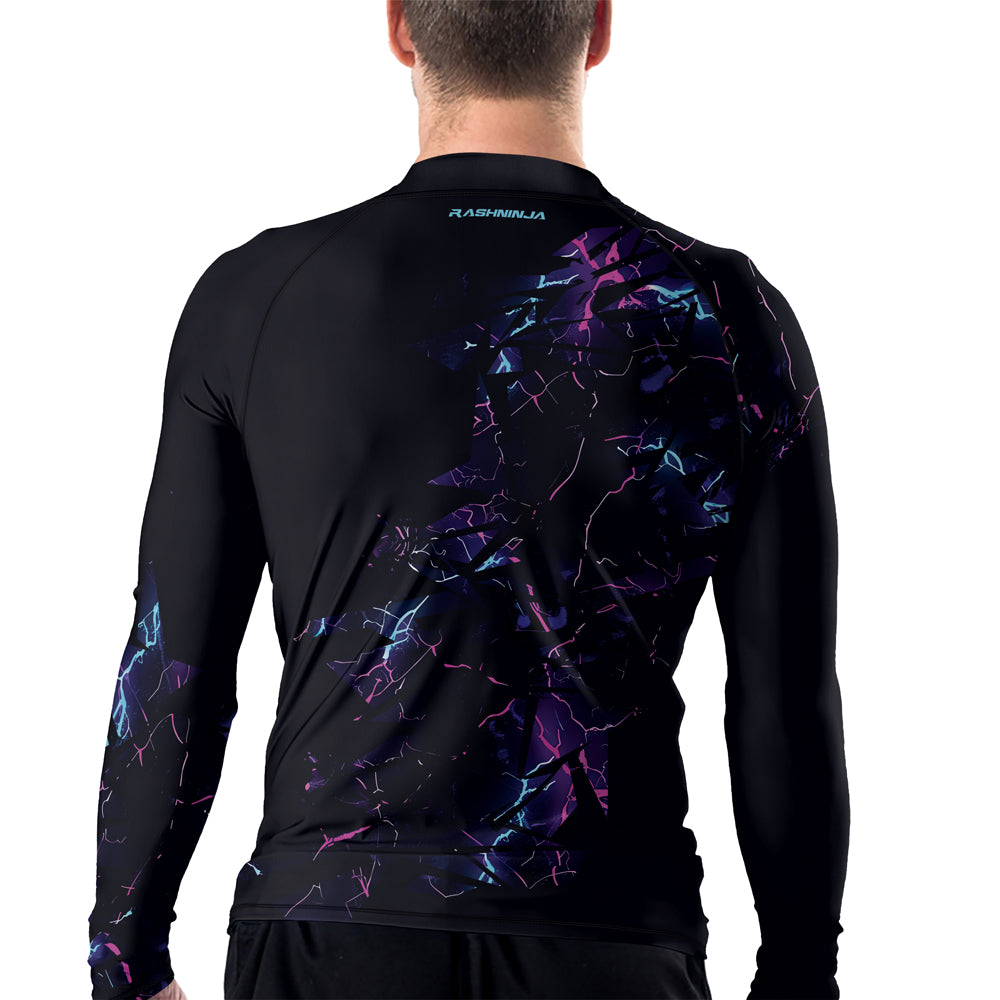 Rashninja Cyber Lightning Men's Long Sleeve Rash Guard