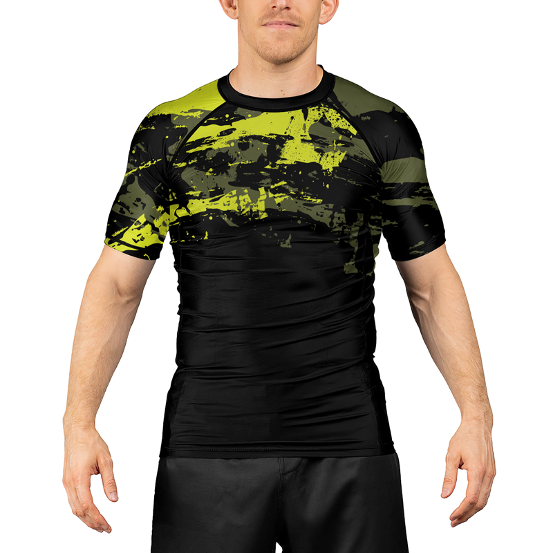 Rashninja Paint Streak Camouflage Men's Short Sleeve Rash Guard